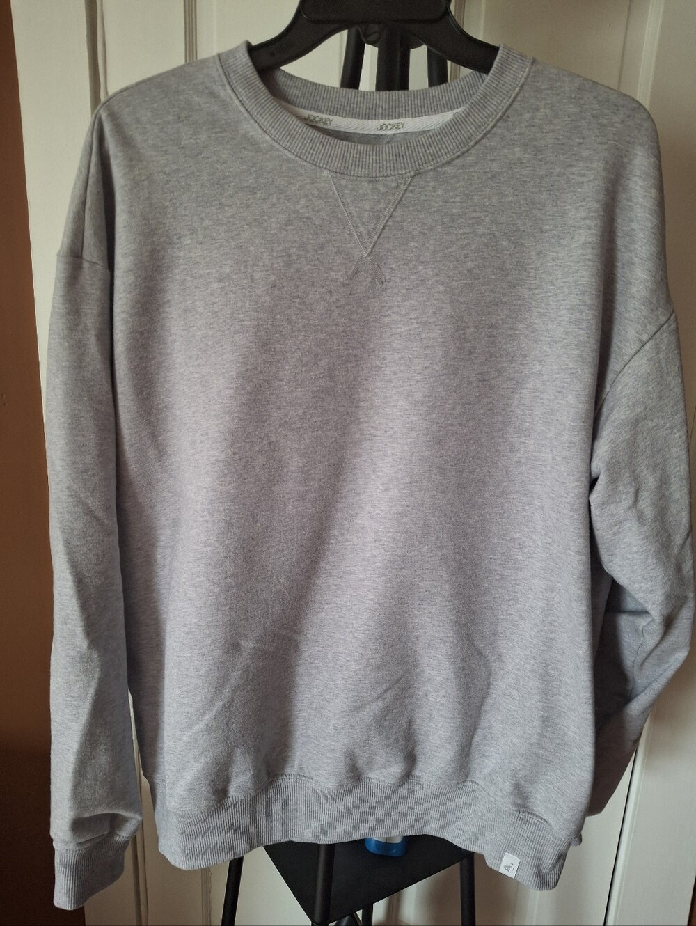Jockey Womens Crewneck Sweatshirt in Heather Gray